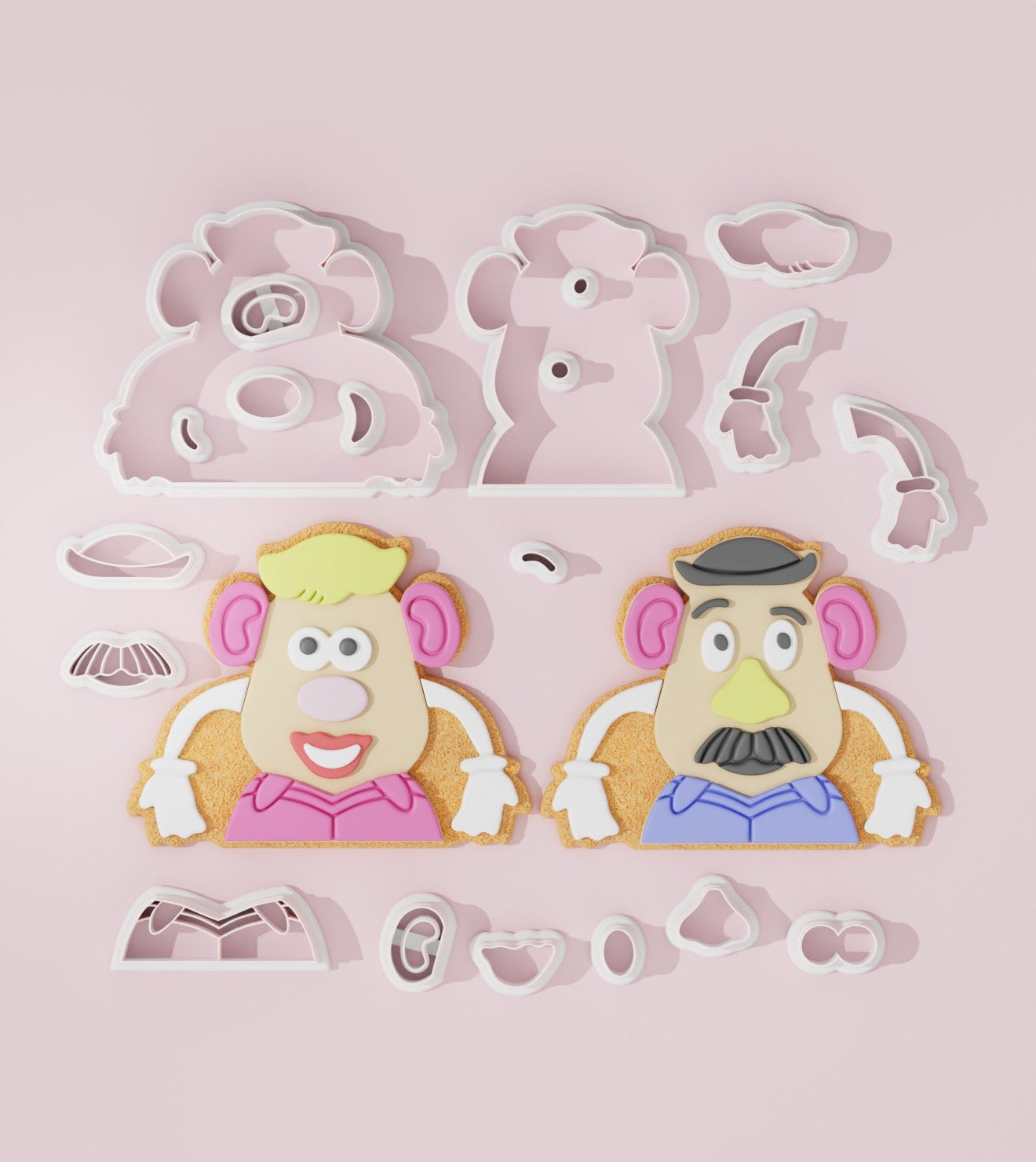 Toy Story -Mr. & Mrs. Potato Head cutter fondant