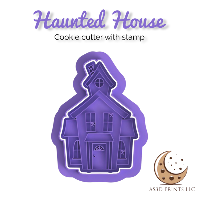 Haunted House cookie cutter with stamp