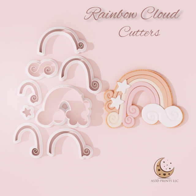 Rainbow Cloud cutter fondant
