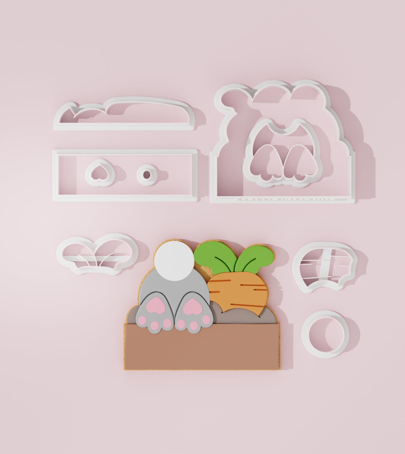 Easter plaquet leaf cutter fondant