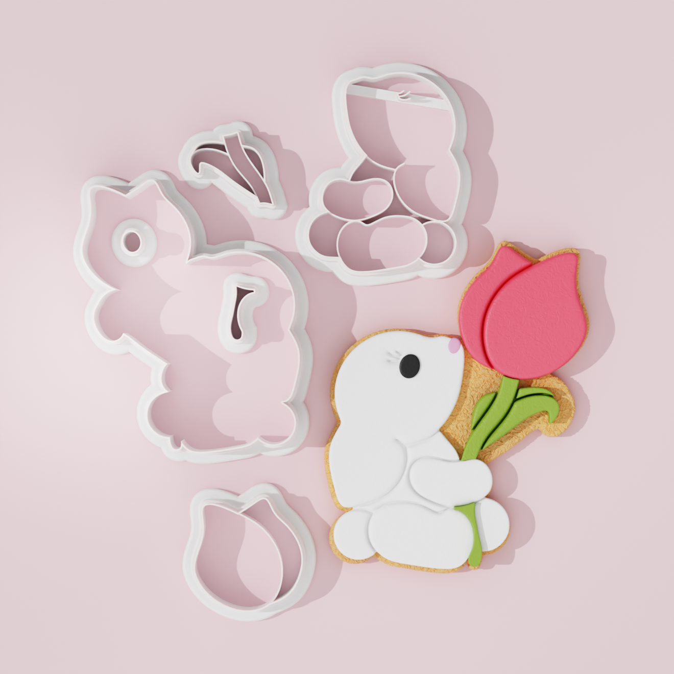 Easter Bunny cutter fondant