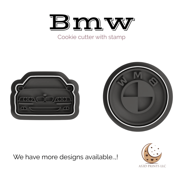 BMW cookie cutter with stamp