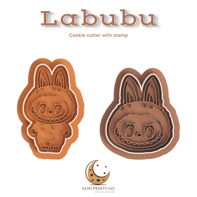 Labubu cookie cutter with stamp