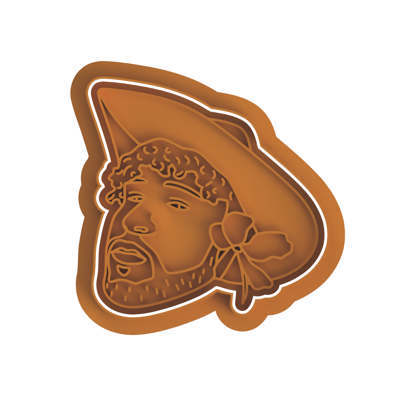 Bad Bunny face cookie cutter with stamp