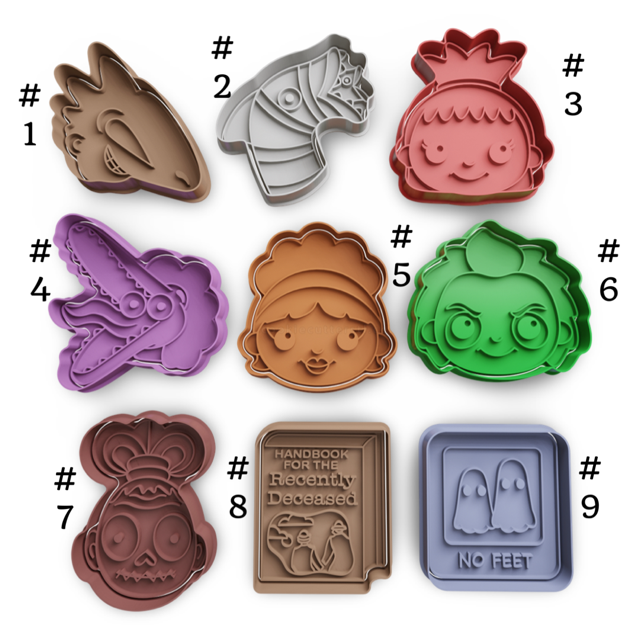 Beetlejuice cookie cutter with stamp