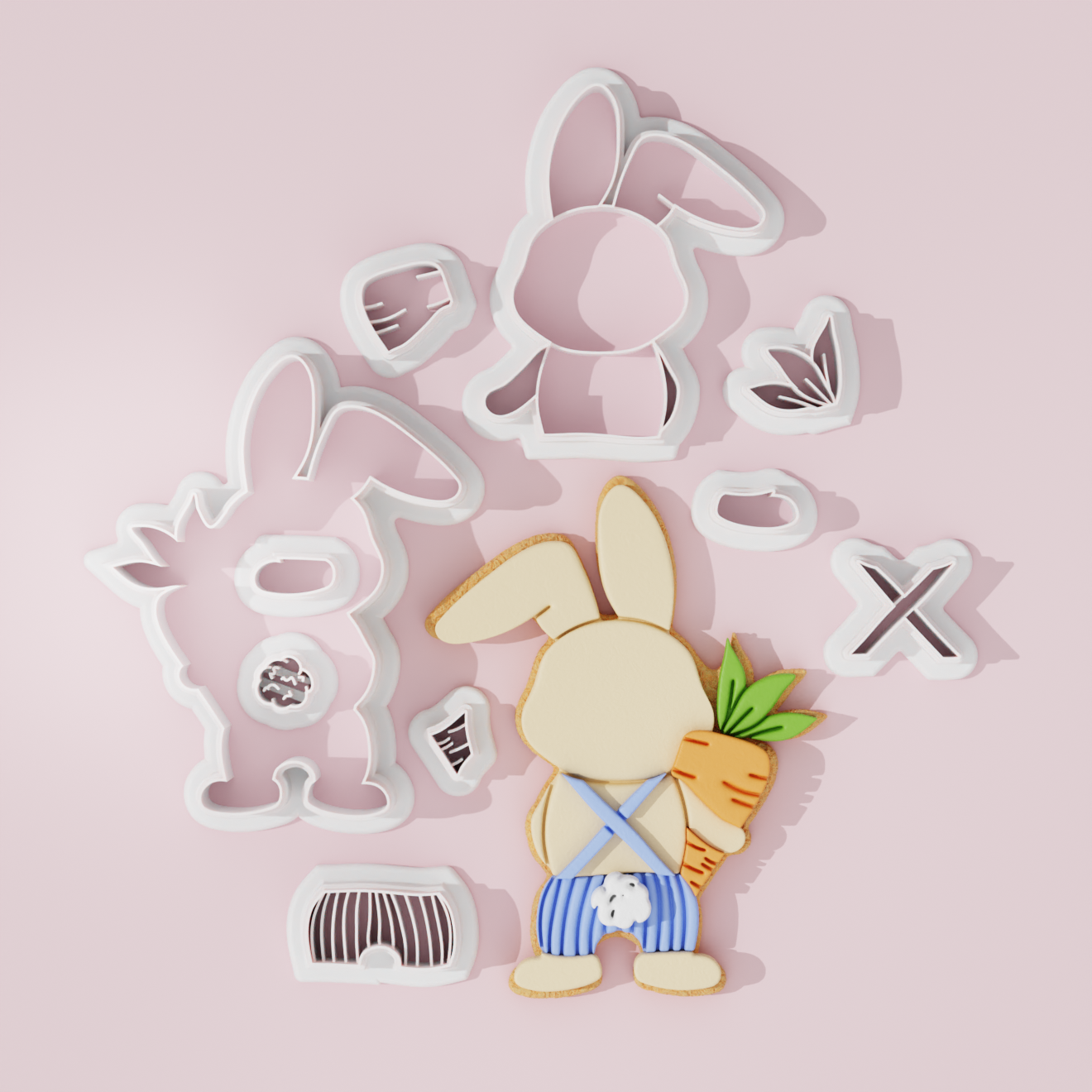 Easter Bunny cutter fondant