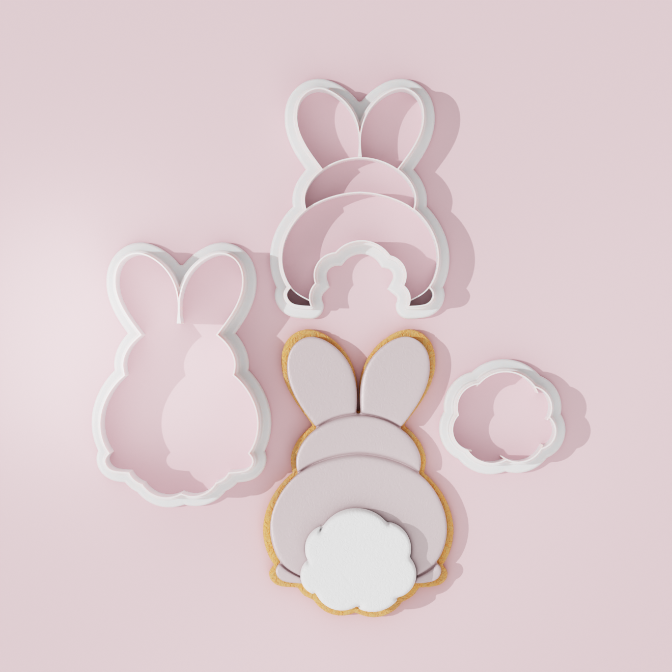 Easter bunny cutter fondant