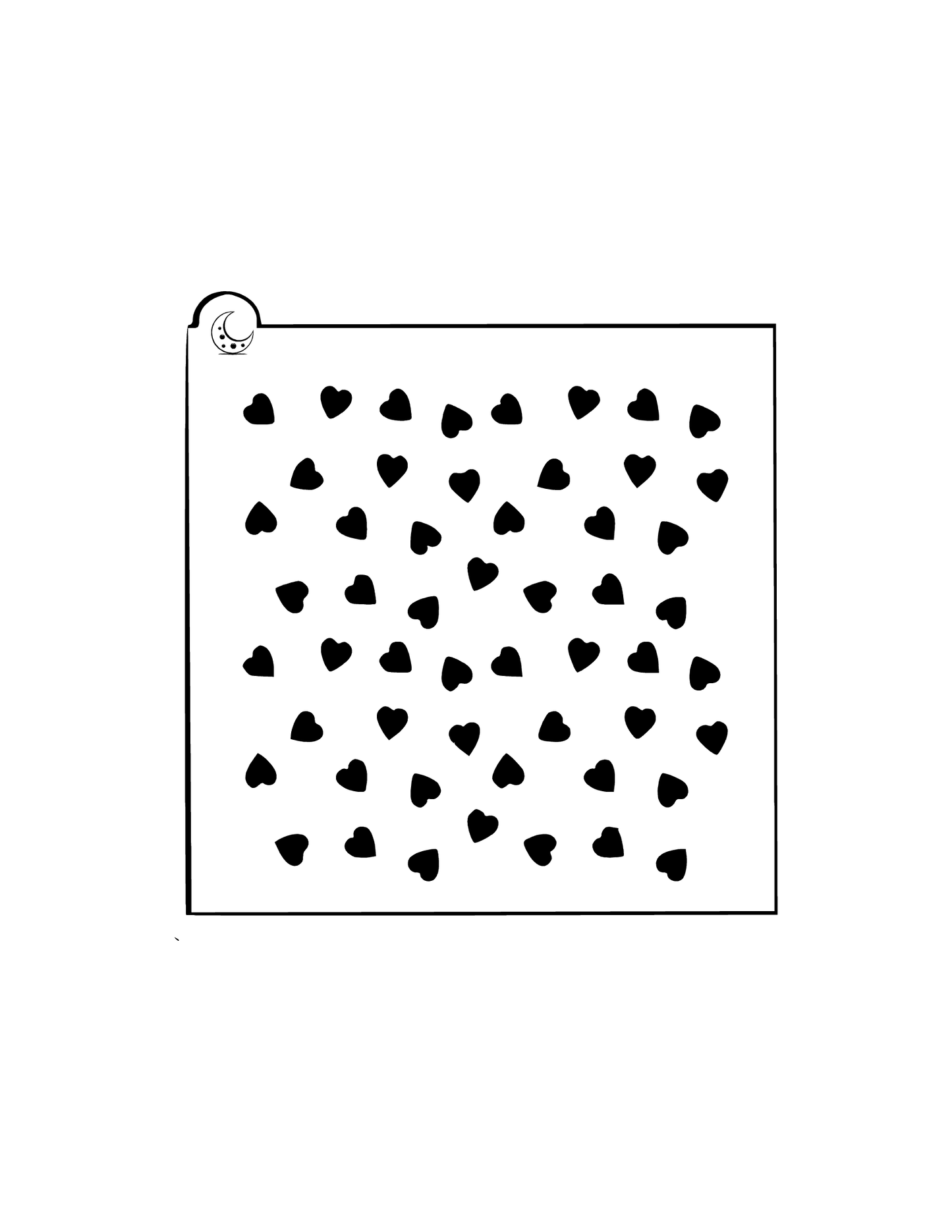 Heart Cookie Stencil