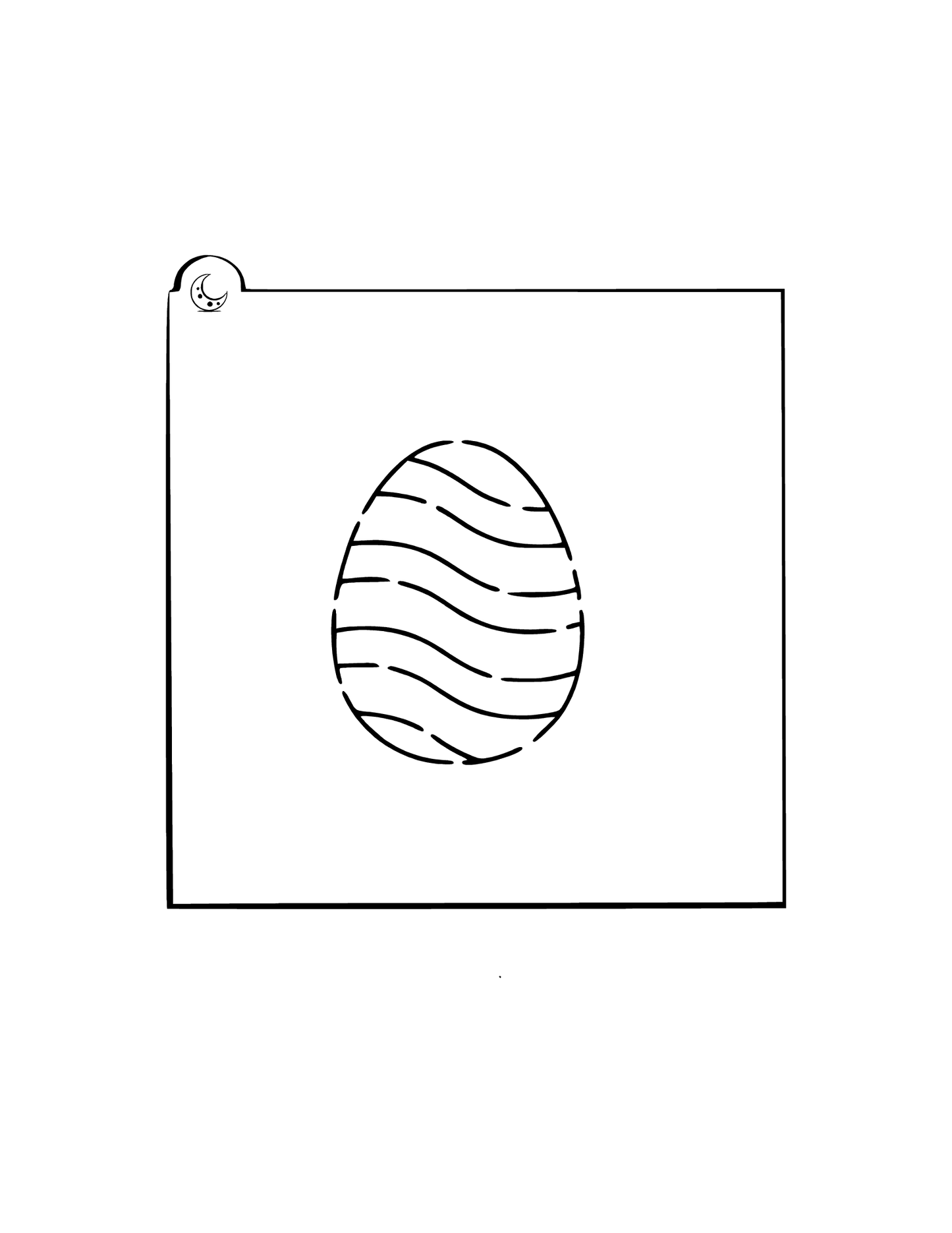 Easter Egg Line Cookie Stencil