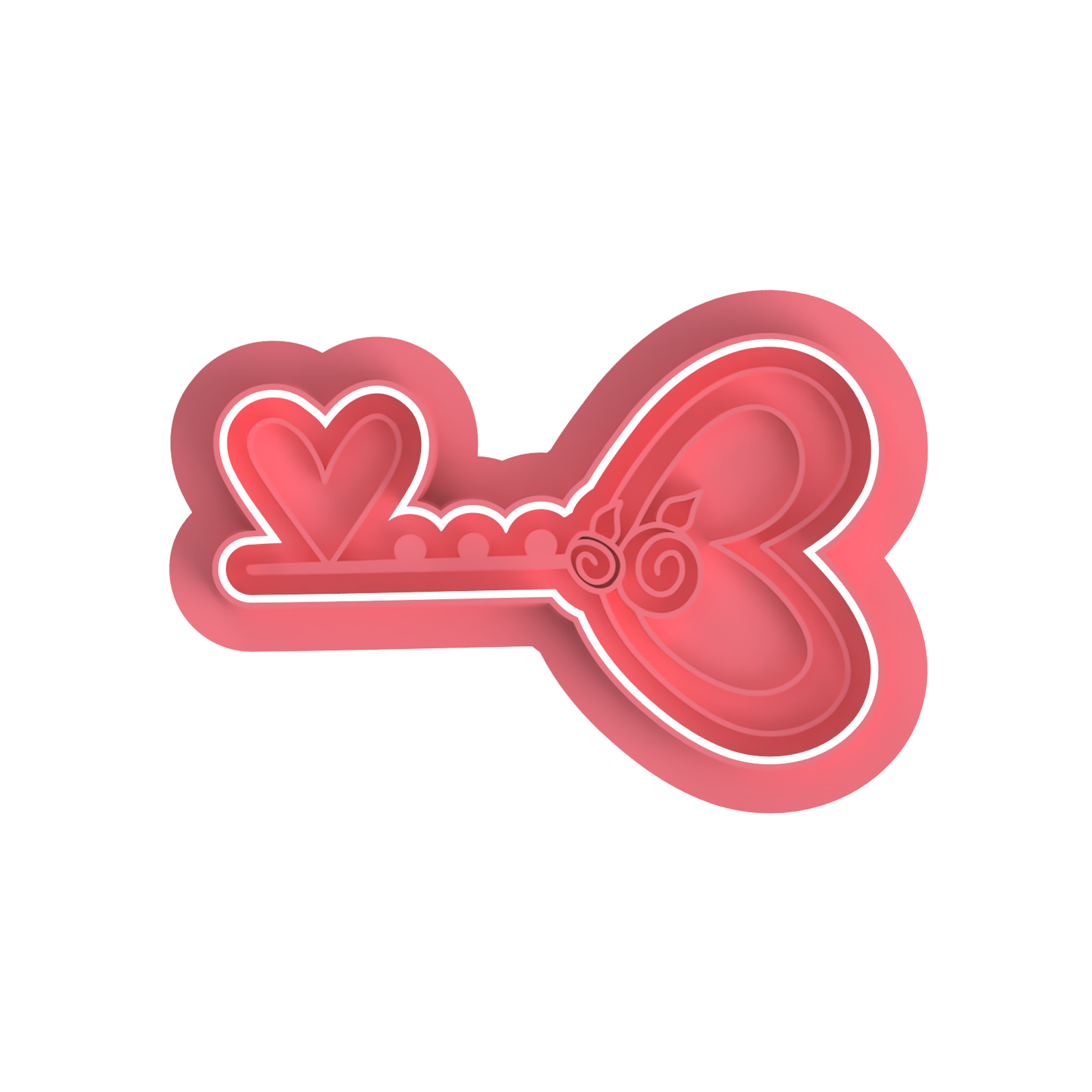 Love Key cookie cutter with stamp