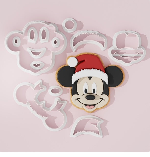Christmas Mickey cutter fondant
