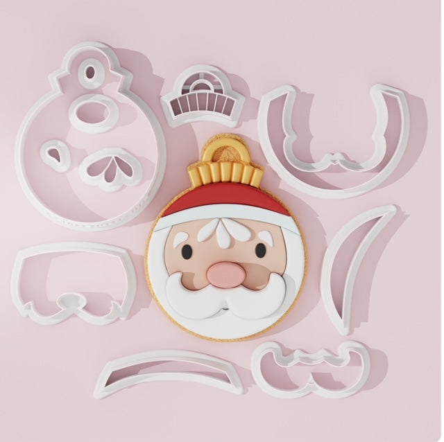Ornament Santa cutter fondant