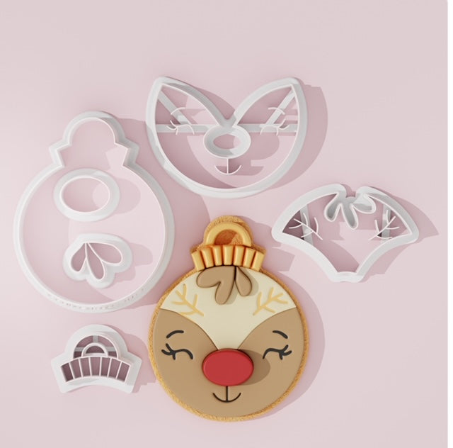 Ornament Rudolf cutter fondant