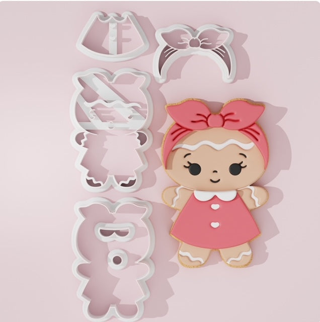 Gingerbread Girl cutter fondant