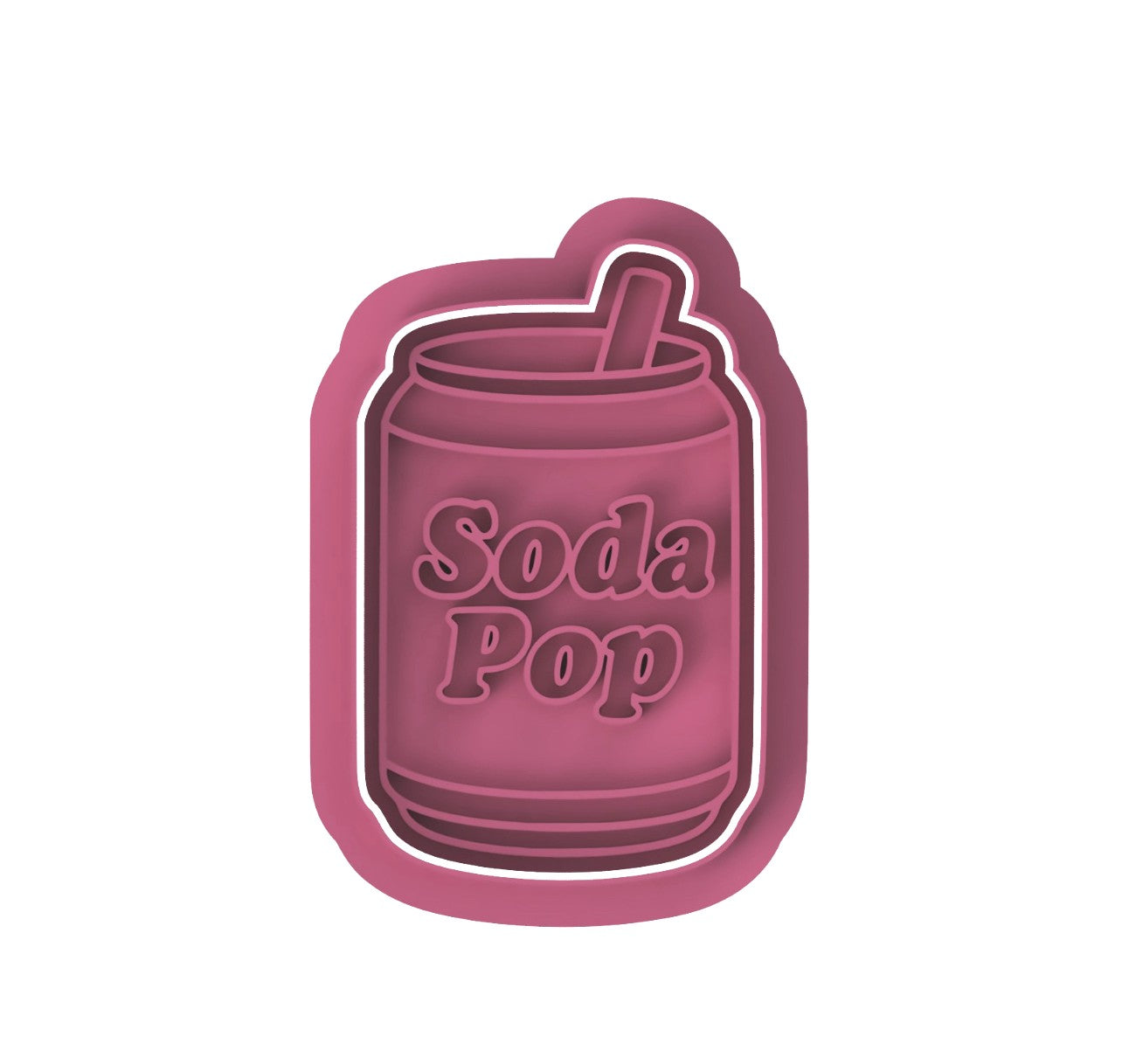 SODA POP cookie cutter with stamp