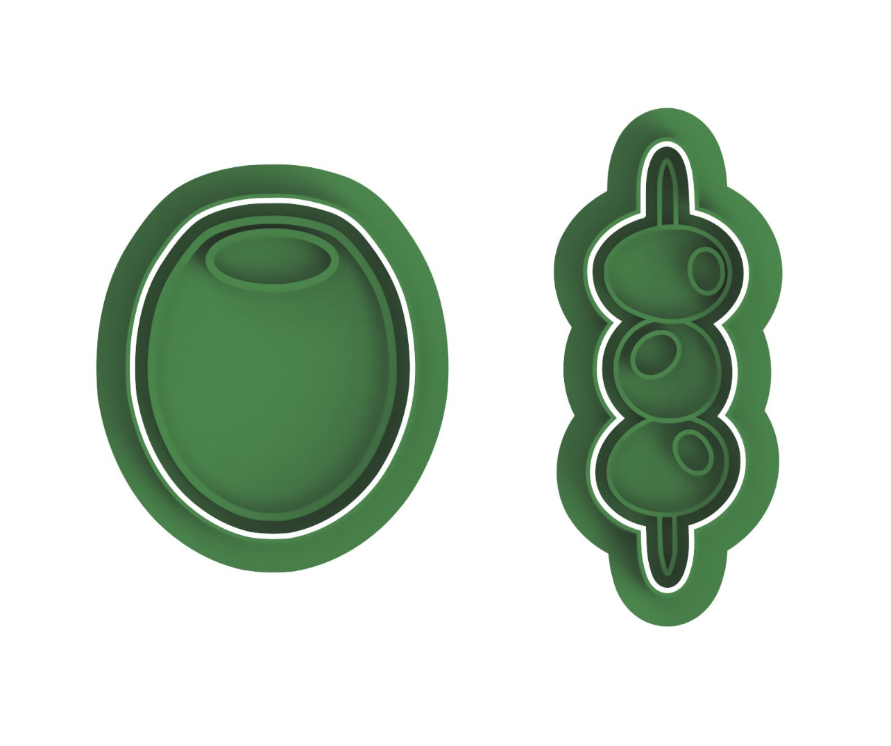 Olives cookie cutter with stamp