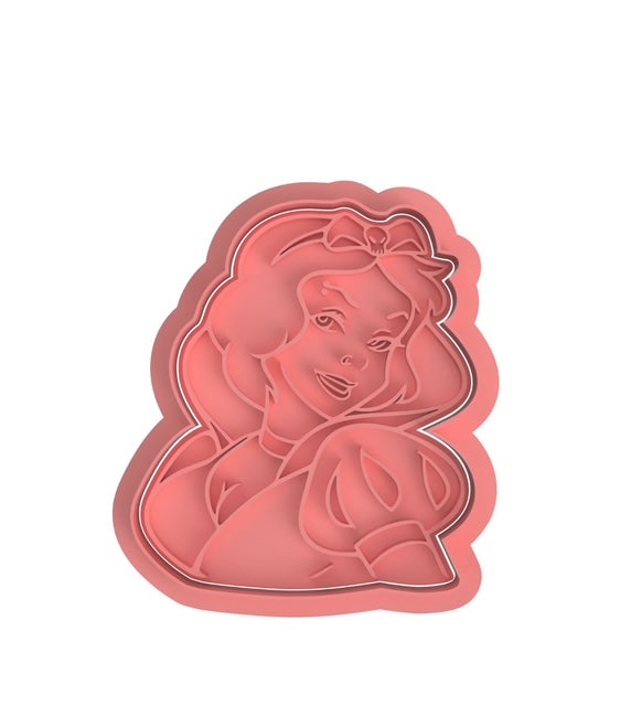 Snow white cookie cutter with stamp