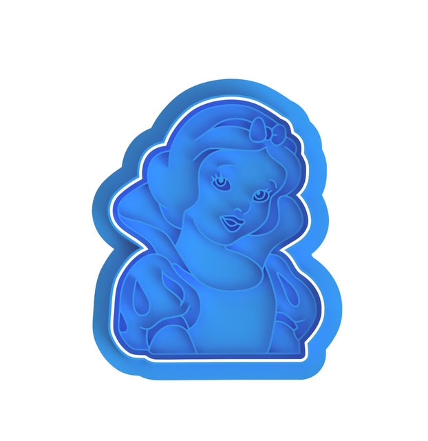 Snow white cookie cutter with stamp
