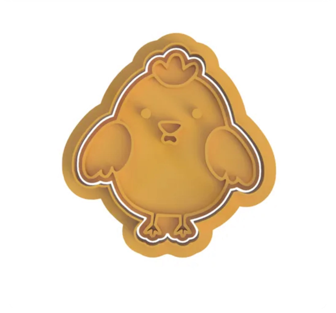 Chicken cookie cutter with stamp