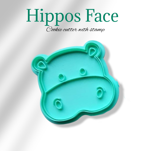 Hippo Face cookie cutter
