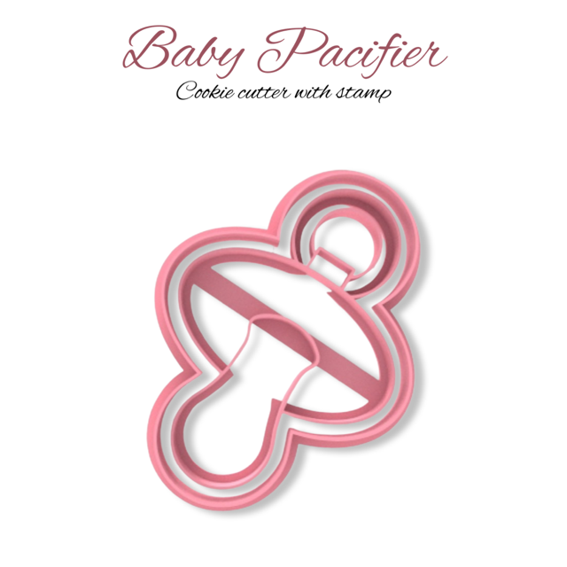 Baby Pacifer cookie cutter with stamp