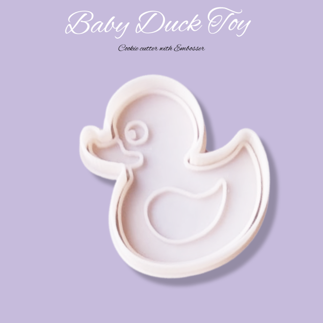 Baby Duck Toy cookie cutter with stamp