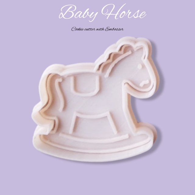 Baby Horse cookie cutter with stamp