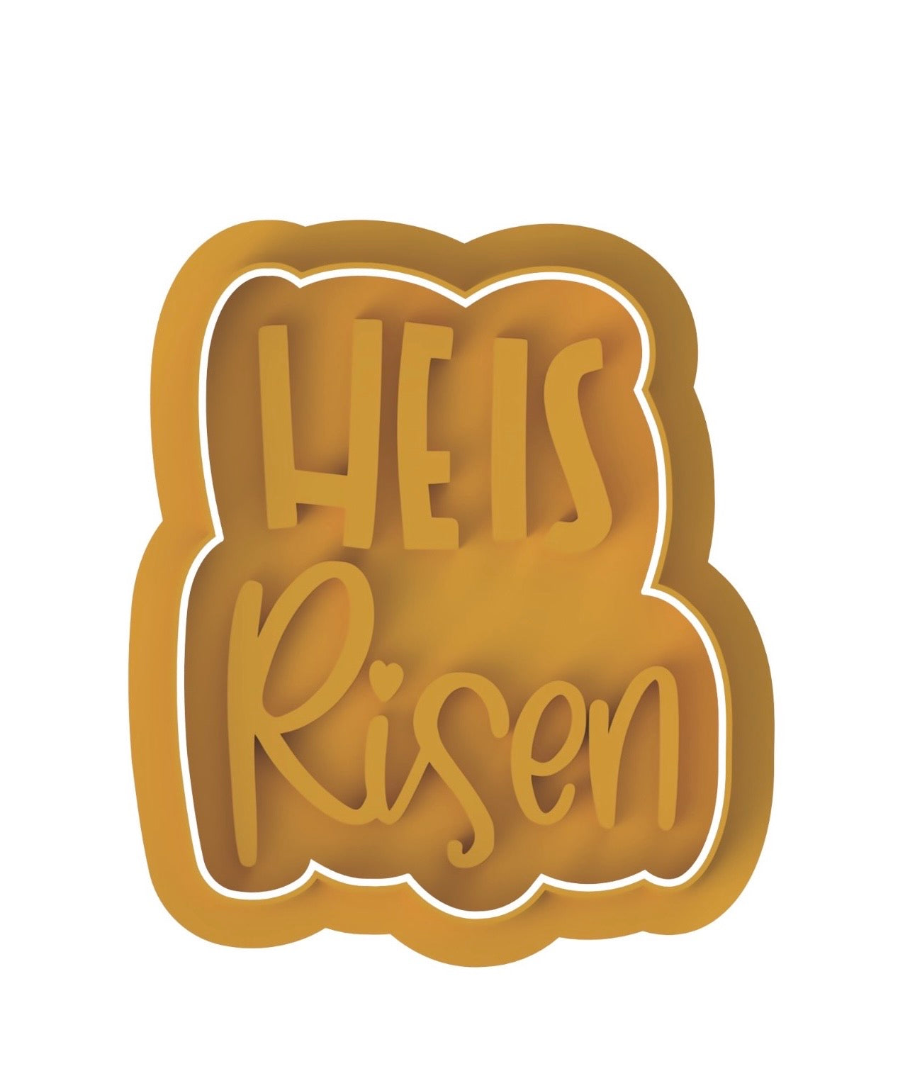 He is Risen cookie cutter with stamp
