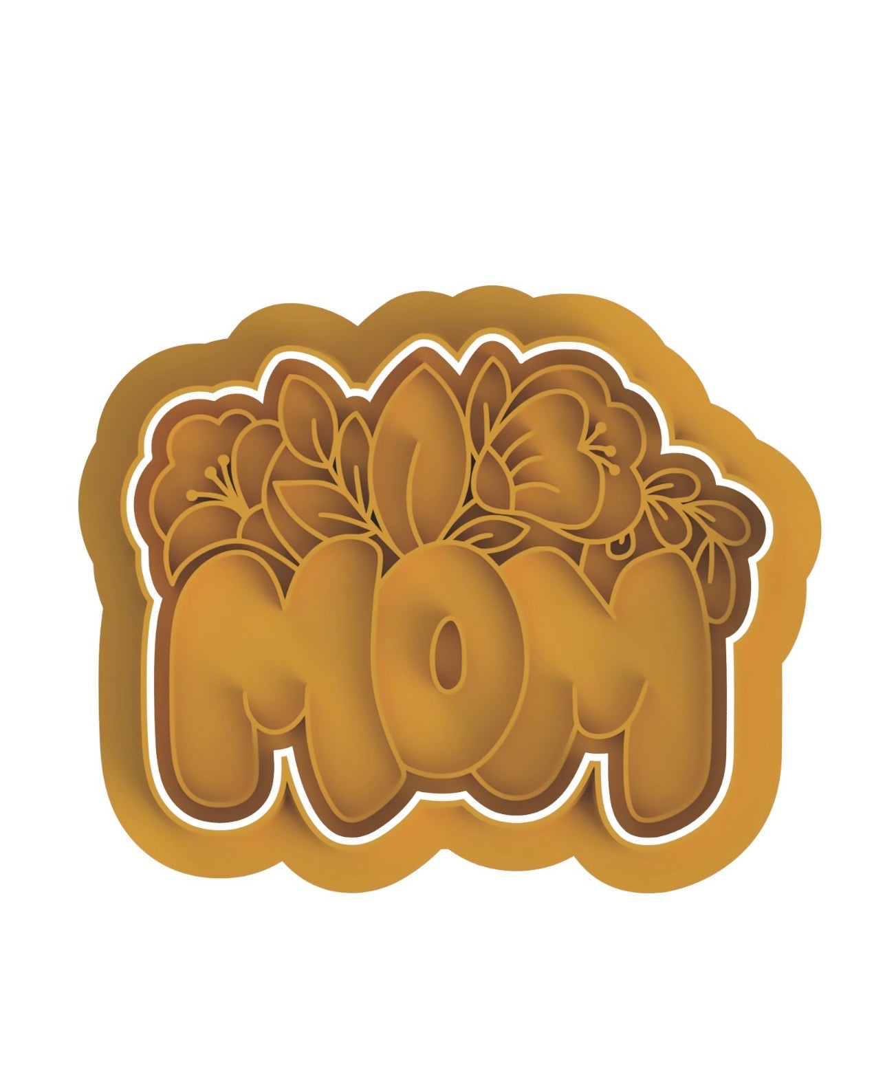 Mom cookie cutter with stamp