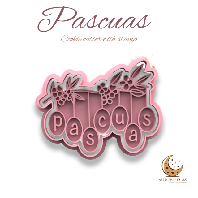 Pascuas cookie cutter with stamp