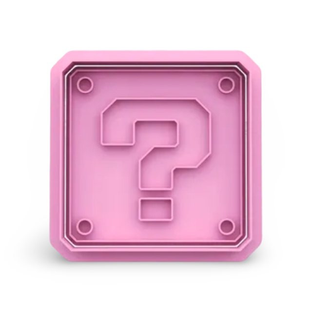 Surprise Cube Super Mario cookie cutter with stamp