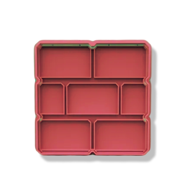 Brick Wall Super Mario cookie cutter with stamp