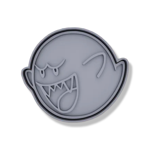 Boo Ghost Super Mario cookie cutter with stamp