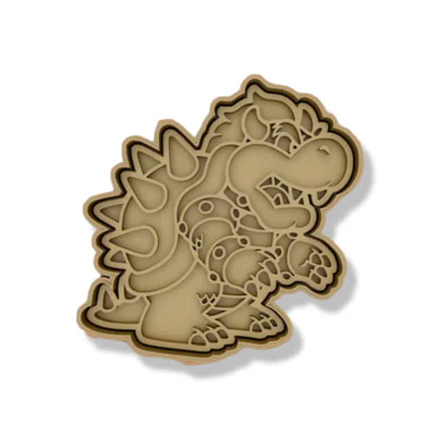 Bowser 2 Super Mario cookie cutter with stamp