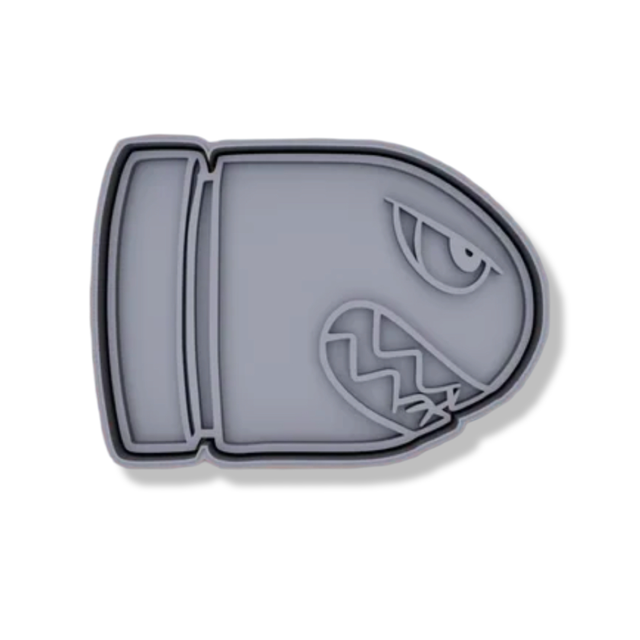 Bill Bullet Super Mario cookie cutter with stamp