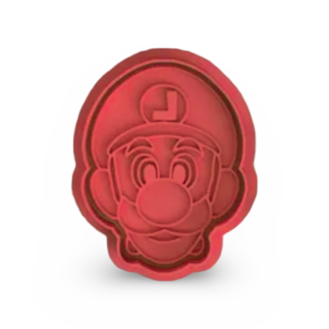 Luigui Super Mario cookie cutter with stamp