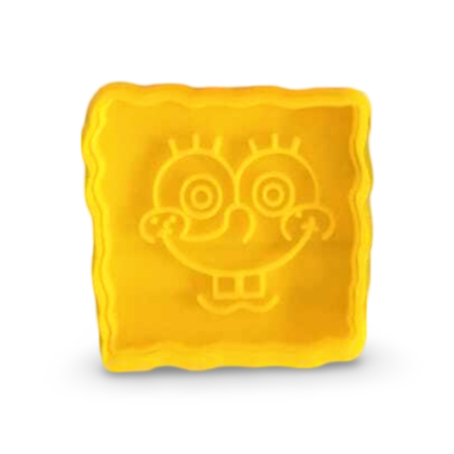 SpongeBob Face cookie cutter with stamp