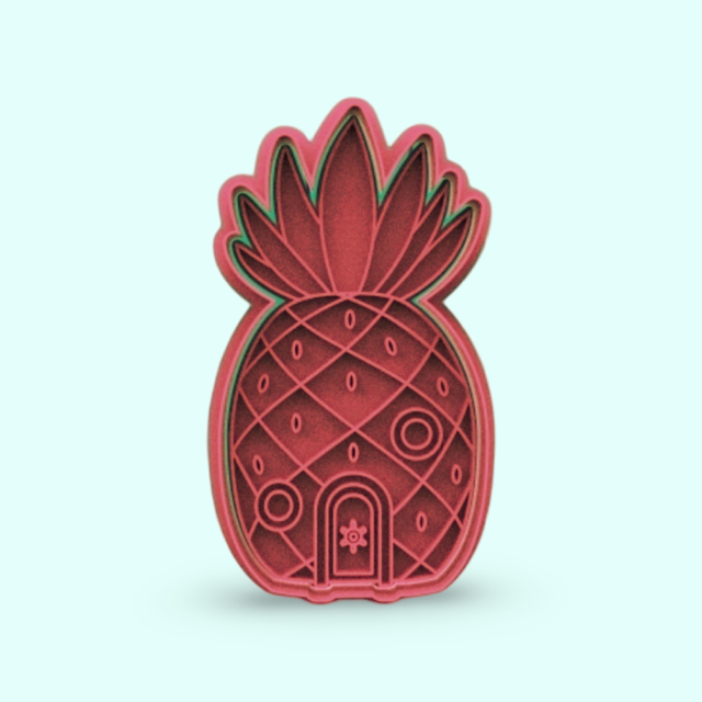 SpongeBob House cookie cutter with stamp