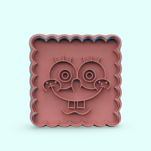 SpongeBob cookie cutter with stamp