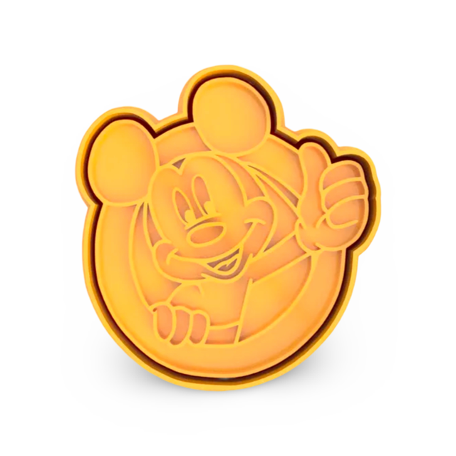 Mickey Mouse cookie cutter with stamp