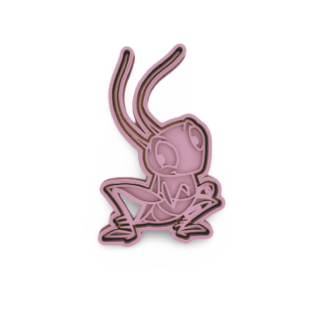 Cricket cookie cutter with stamp