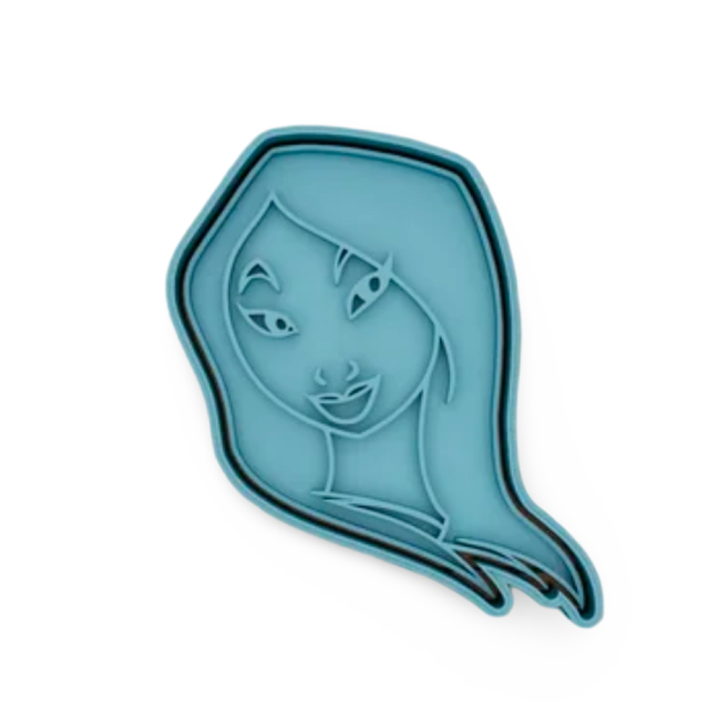 Mulan cookie cutter with stamp