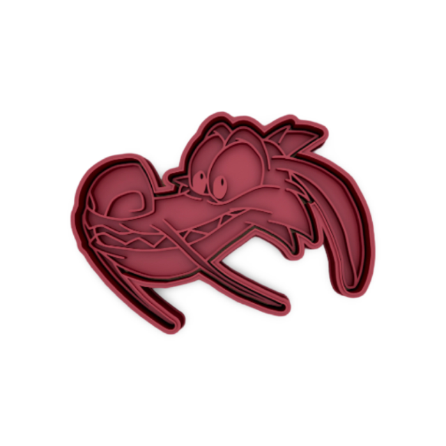 Mushu cookie cutter with stamp