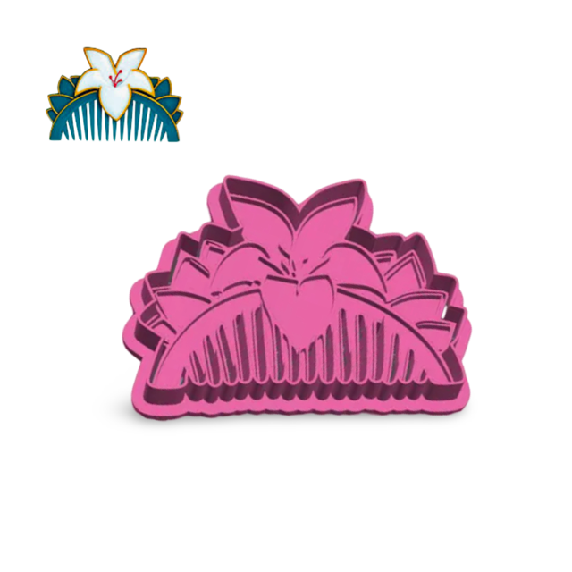 Mulan clip cookie cutter with stamp