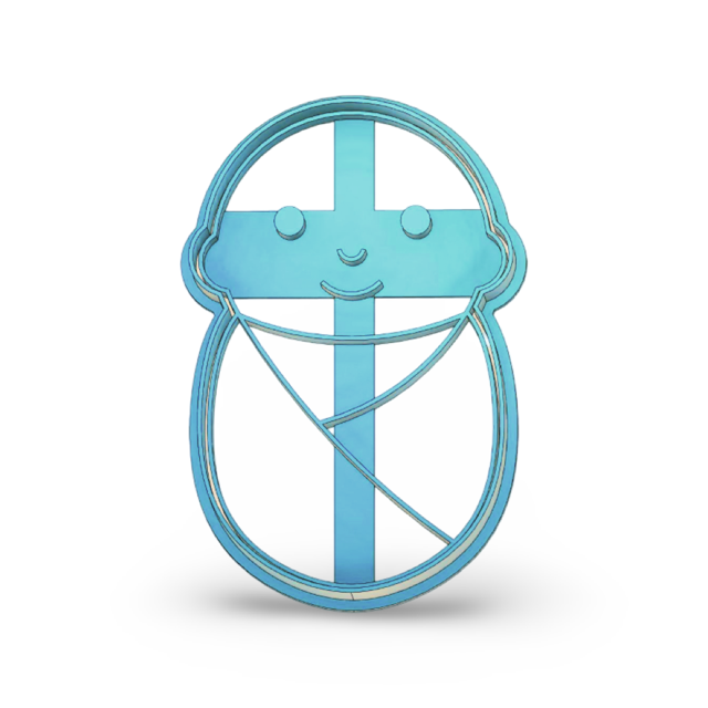Baby cookie cutter with stamp