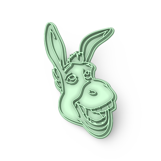 Shrek- Donkey cookie cutter with stamp