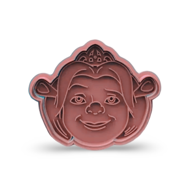 Shrek- Fiona cookie cutter with stamp