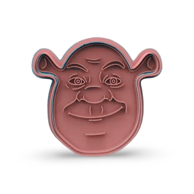 Shrek cookie cutter with stamp