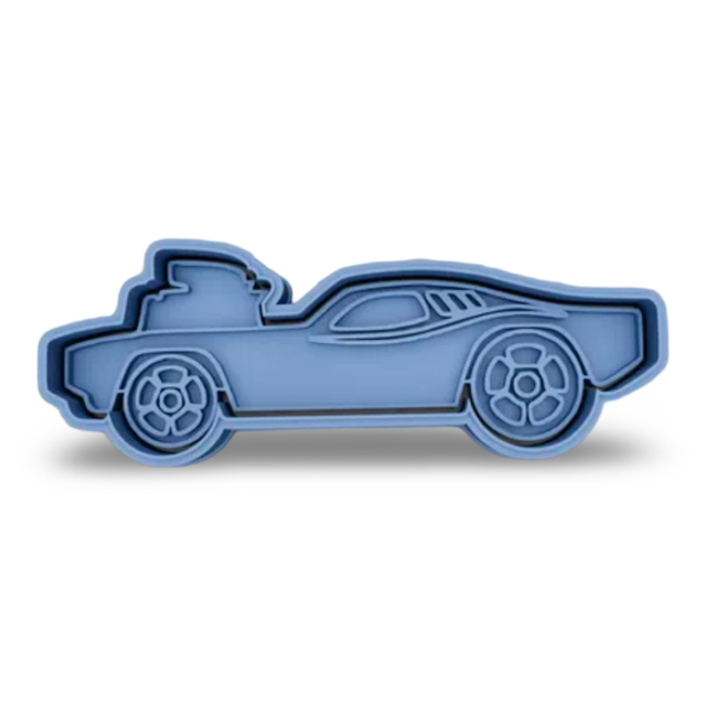 Hot Wheel Car cookie cutter with stamp