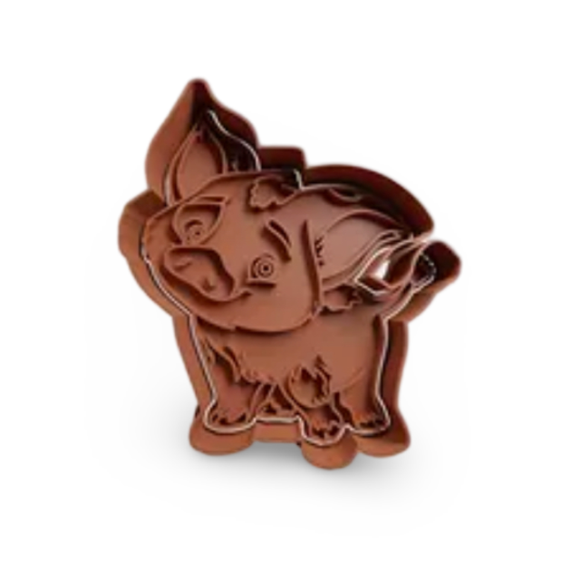 Pig cutter with stamp